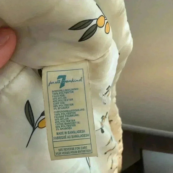 7 For All Mankind Size 12 M Hoodie Jacket Coat Navy Plush Puffer Lemond Cold - Picture 5 of 6